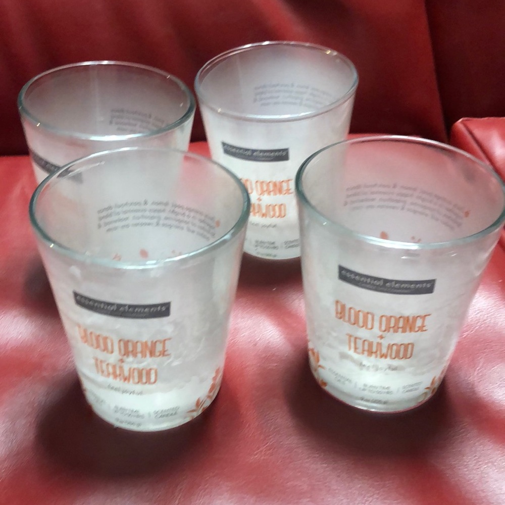 Candle 4 empty glass containers-9 oz